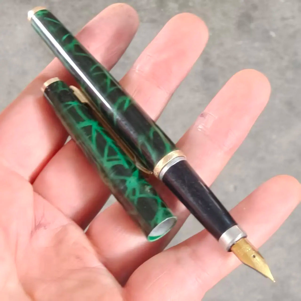 Yong Sheng 223 Fountain Pen, Fine Nib, Students Writing Stationery Collection, Old Vintage, 1990 s, New Zpaxo 223lvhua F