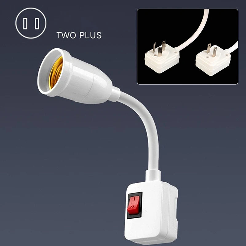 Flexible E27 Bulb Socket Extender Lamp Rotating Base Holder LED Light Zpaxo