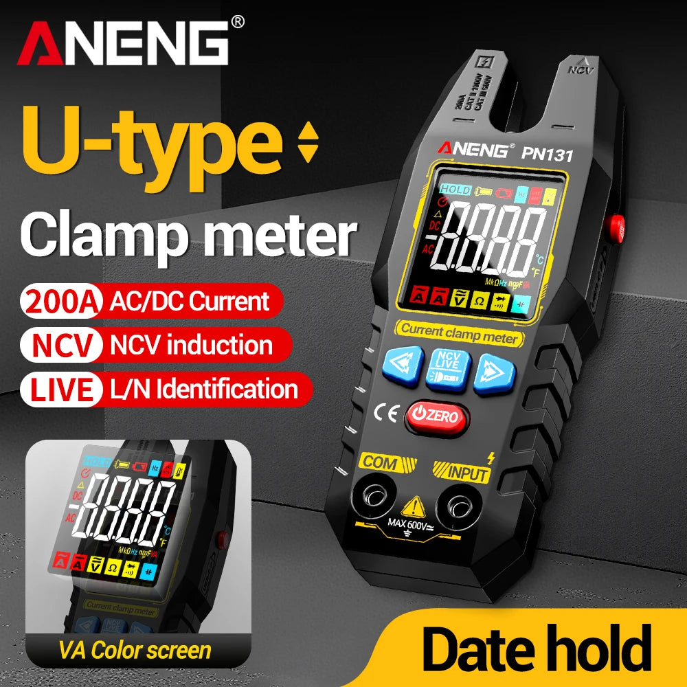 Multifunctional Clamp Meters ANENG PN131 200A AC DC Current 600V Zpaxo