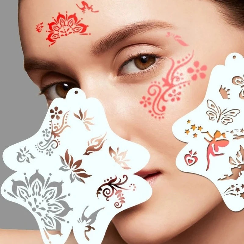 Reusable Face Painting Template Adults Children Body Art Party Makeup Zpaxo