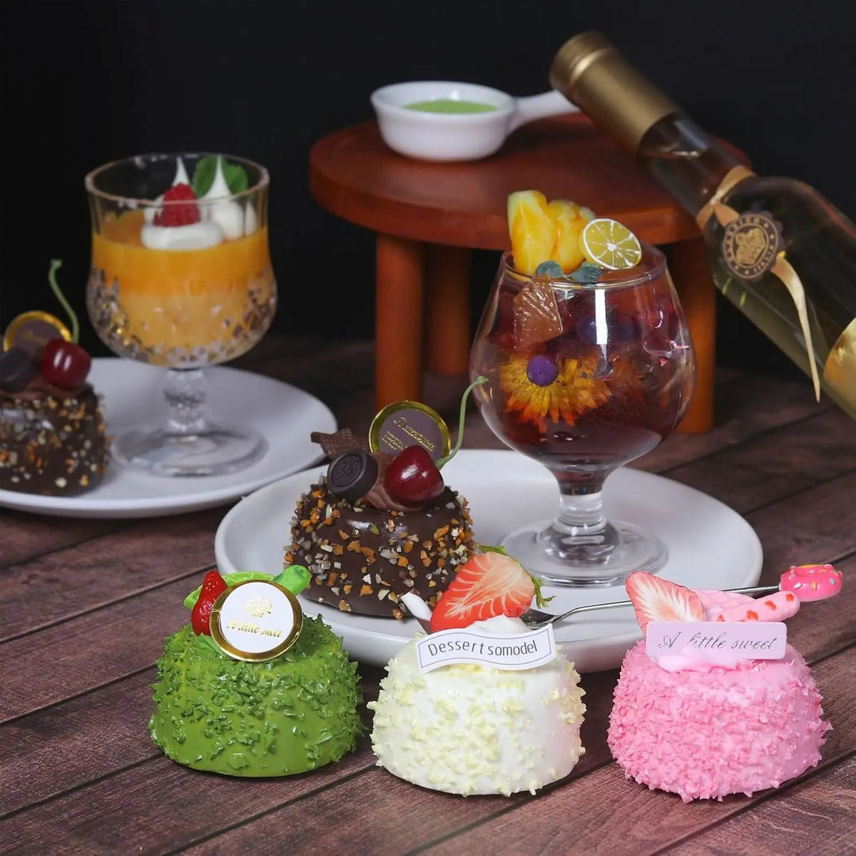 Artificial Cake Prop Mini Chocolate Model Simulated Dessert Zpaxo