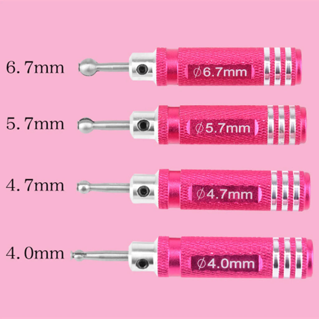 Steel Aluminum Ball Head Reamer Driver Repair Tools RC Model Car Zpaxo