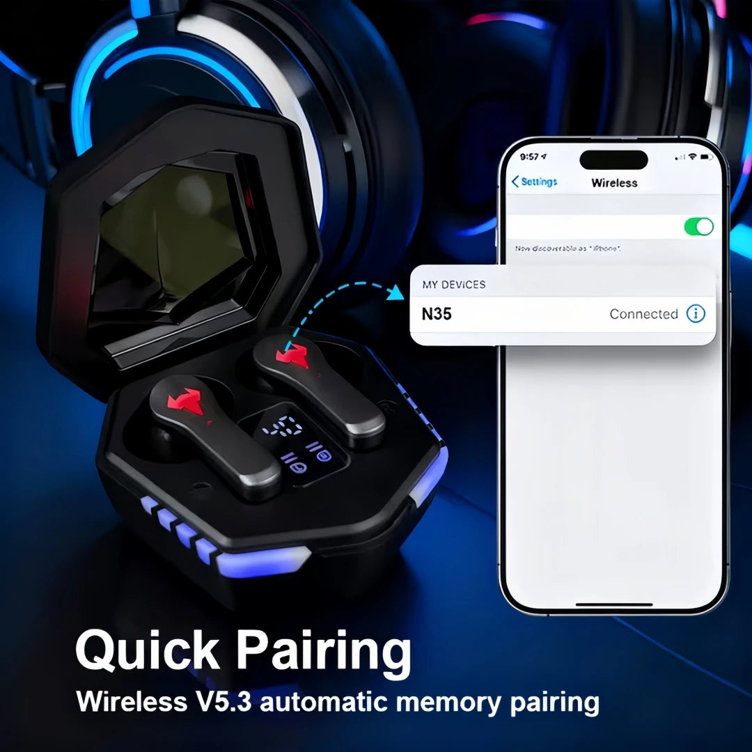 N35PRO Wireless Gaming Earphones Low Latency Bluetooth 5 4 Zpaxo