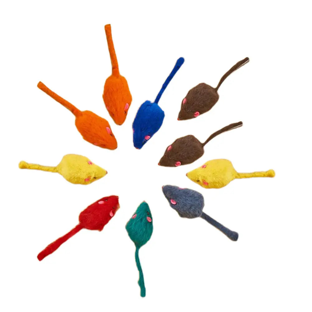 Cat Play Mice Artificial Mouse Shape Interactive Chew Resistant Zpaxo