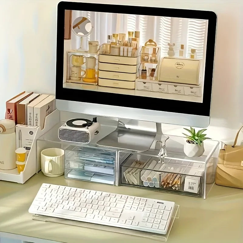 Acrylic Keyboard Stand Compact Desktop Lifter Mini Mixed Uncharged Zpaxo