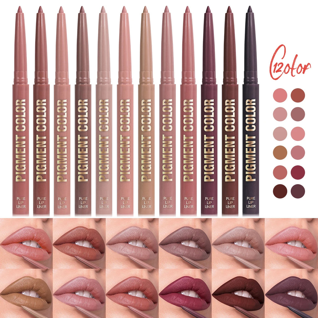1PC Matte Lip Liner - Long-lasting, Waterproof, Easy To Glide, Moisturizing Formula for All Skin Types, Multi-color Selection Zpaxo