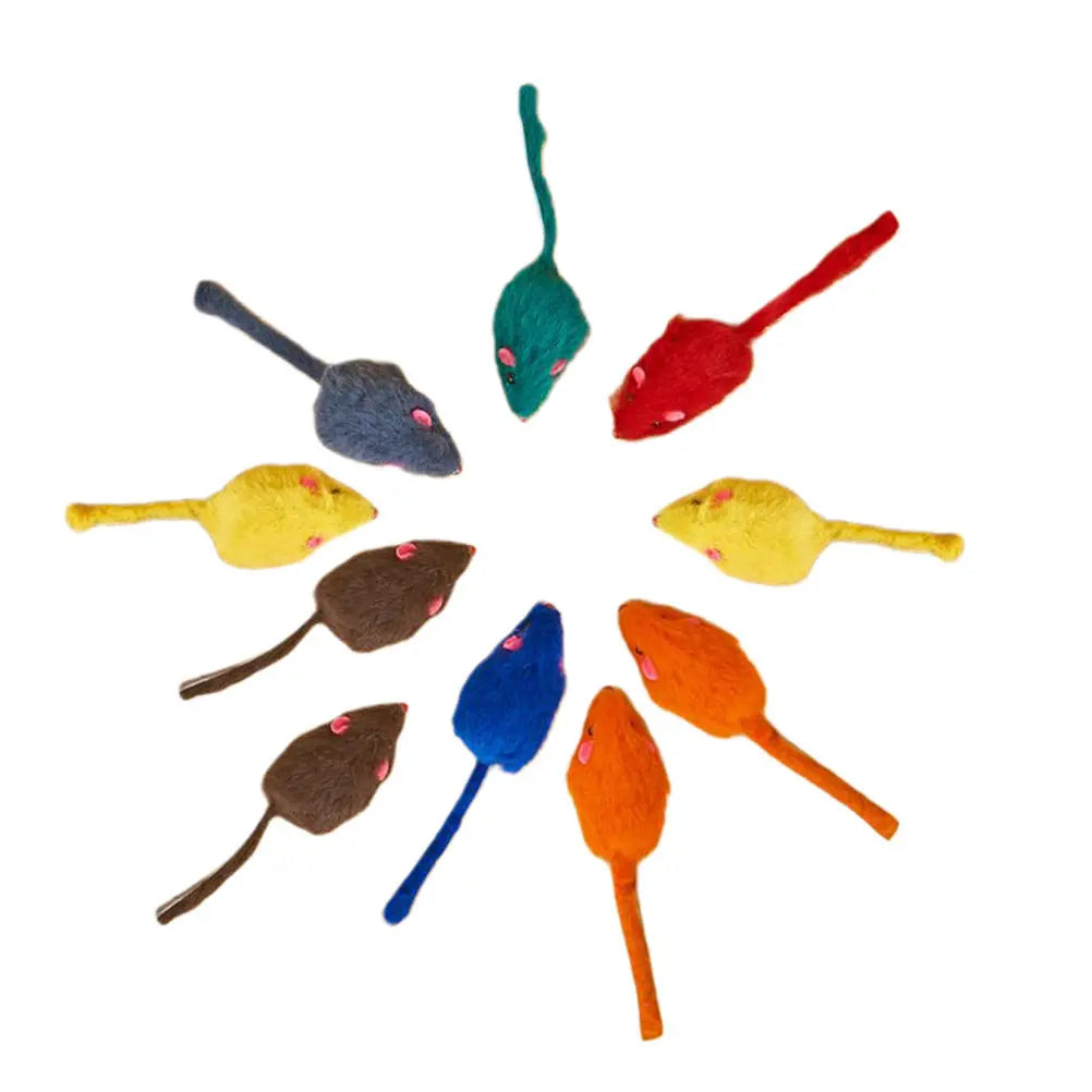 Cat Play Mice Artificial Mouse Shape Interactive Chew Resistant Zpaxo