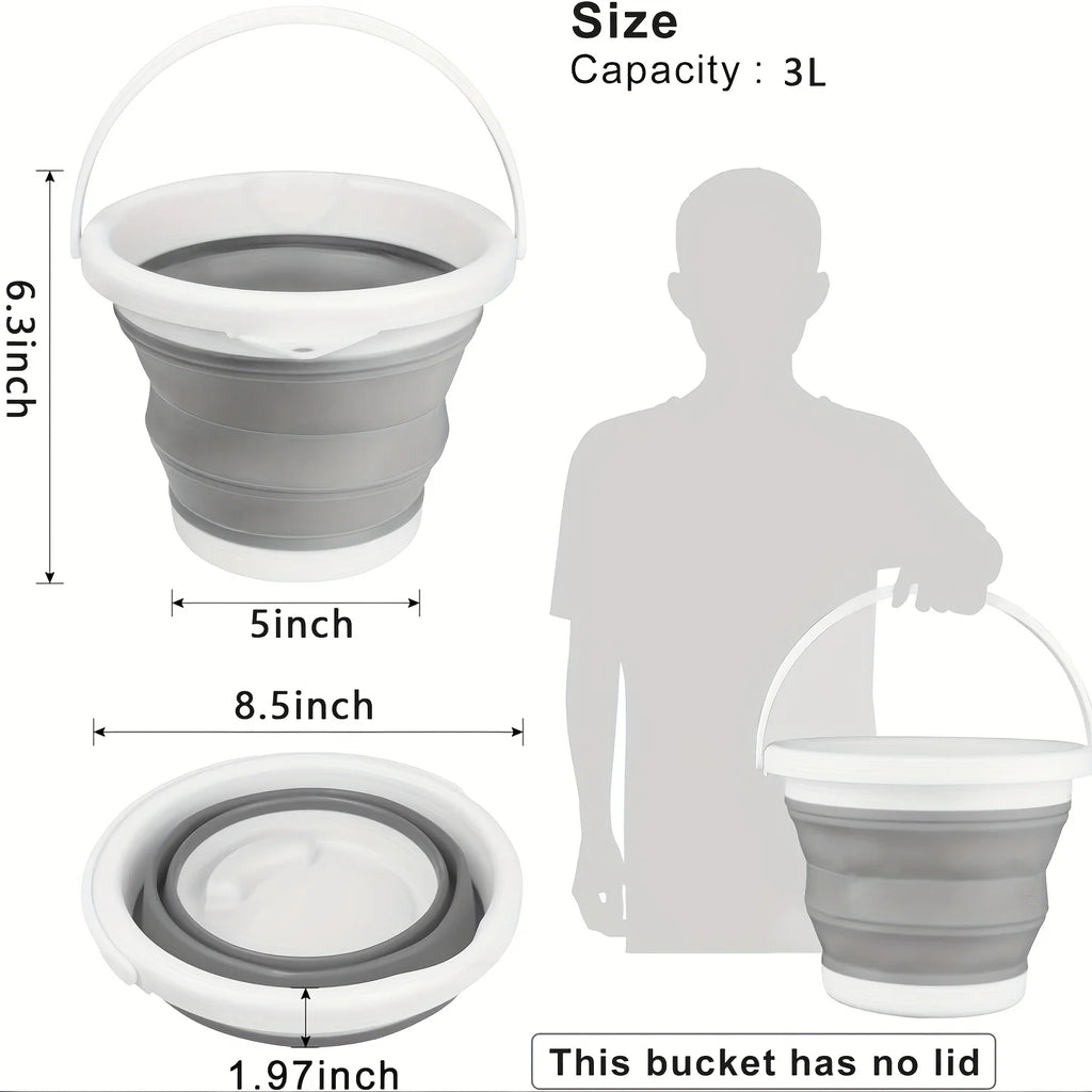 Collapsible Bucket Handle Portable Foldable Large Plastic Mop Outdoor Zpaxo