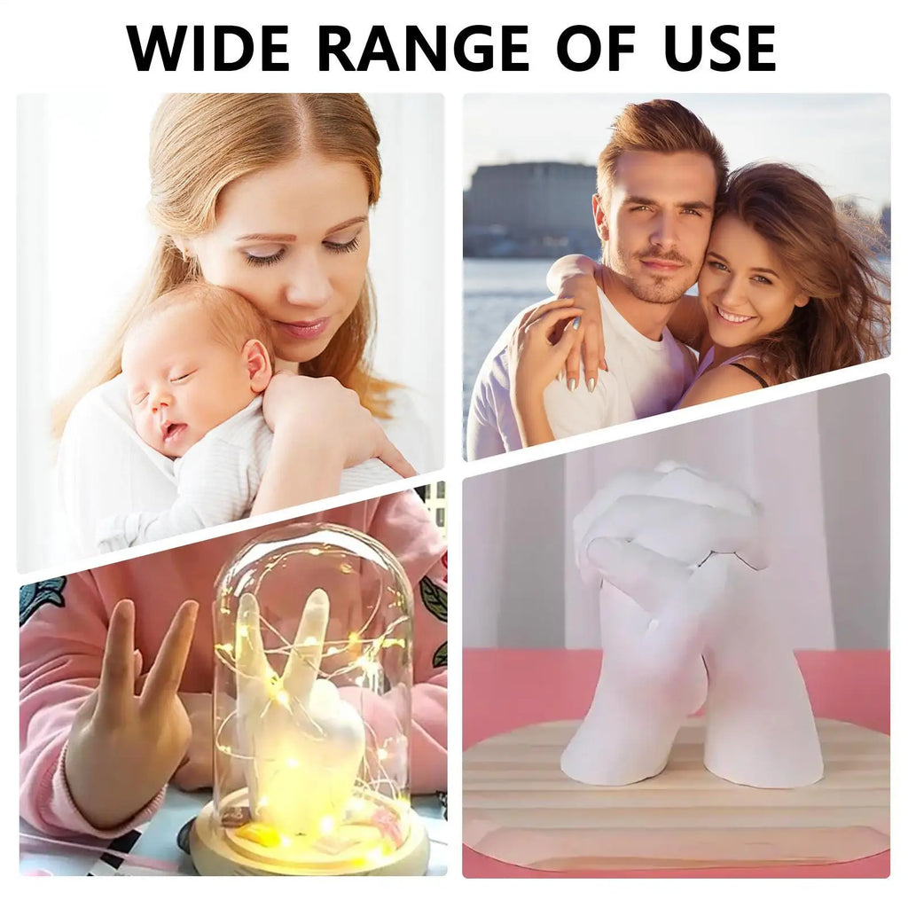 Handmade Plaster Hand Mold Casting Kits Couples Romantic DIY Keepsake Zpaxo