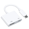 1080P HD HDMI-Compatible Projection Cable Adapter Audio Sync Screen Zpaxo 2-in-1 Type-C HDMI