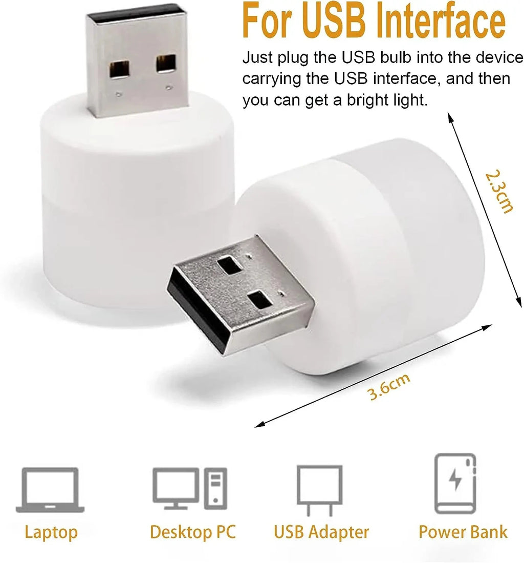 1- Mini USB LED Light Portable Plug Lamp Eye Protection Book Reading Zpaxo