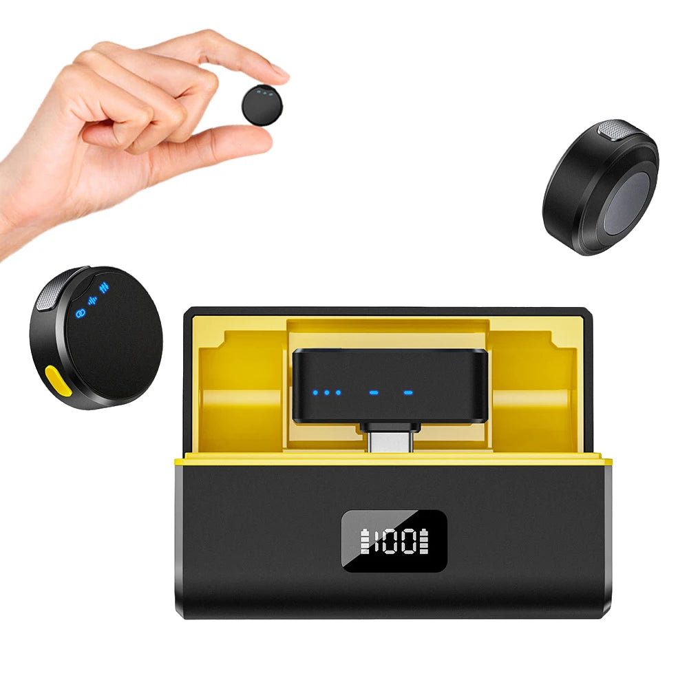 Wireless Lavalier Microphone Magnetic Clip Mini Mic Plug Play Video Zpaxo