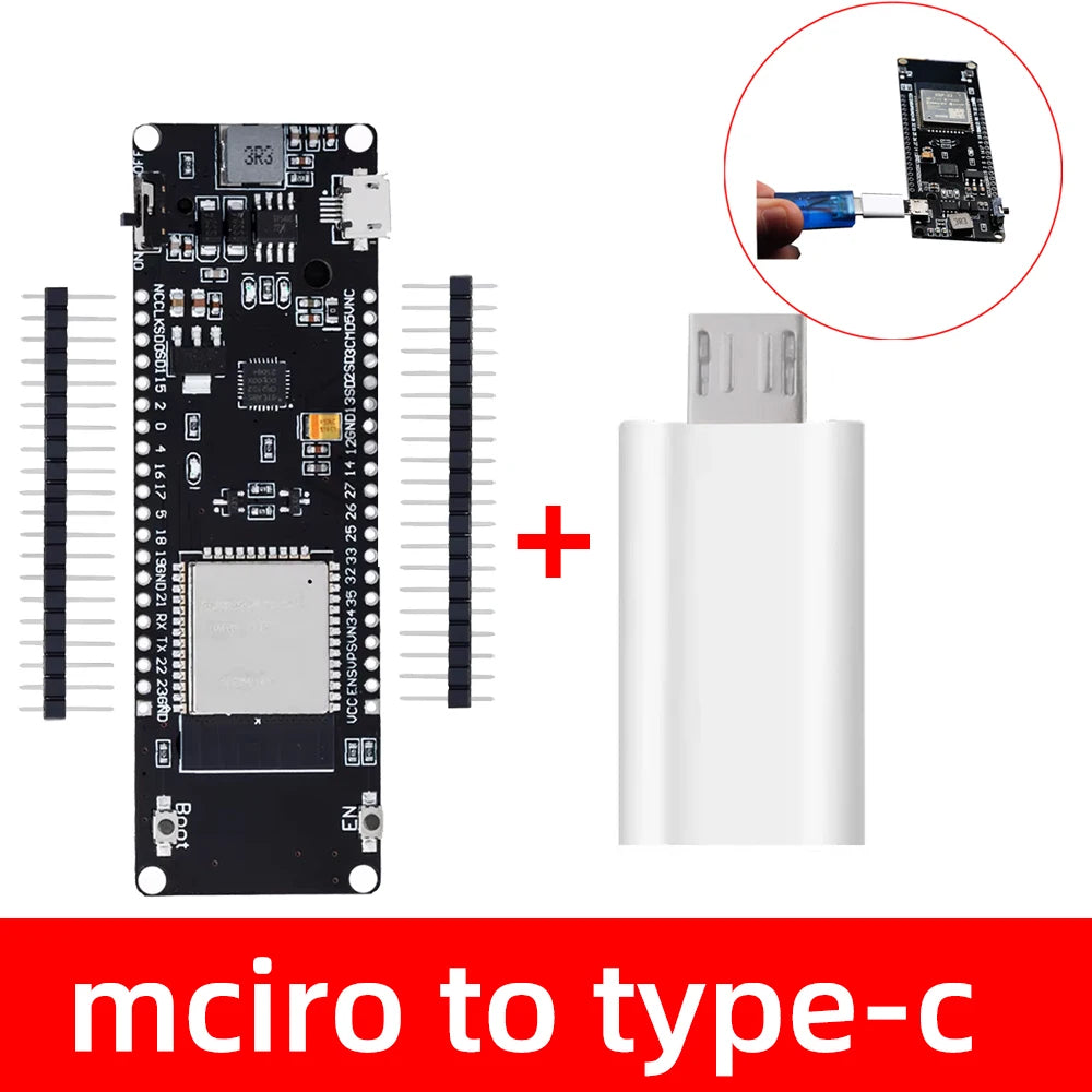 WEMOS Wifi Bluetooth Battery ESP32 Development Tool esp8266 ESP 32 Zpaxo mciro to type-c 1pcs