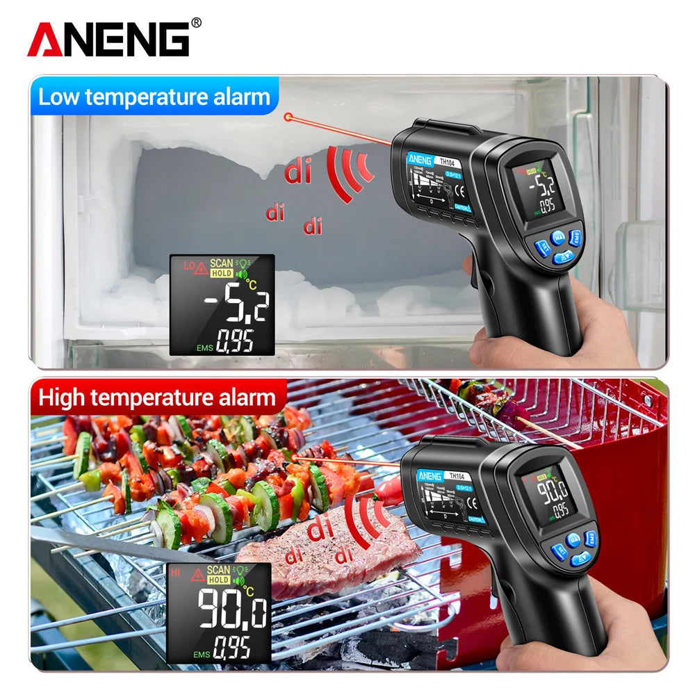 ANENG TH104 Infrared Handheld Temperature Gun 50 550 IR Laser Sensor Zpaxo