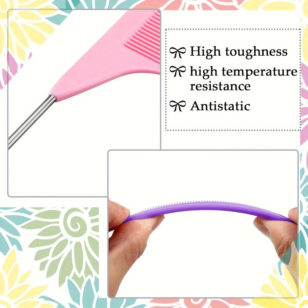 Pointed Tail Comb Suitable Hairstyle Design Plastic Teeth Metal Zpaxo