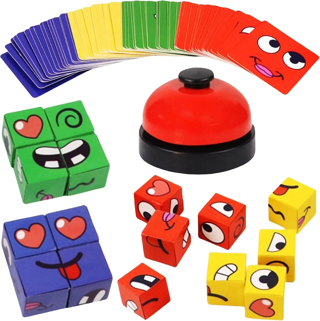 Face Changing Magic Cubes Game Expression Matching Block Puzzle Bell Zpaxo