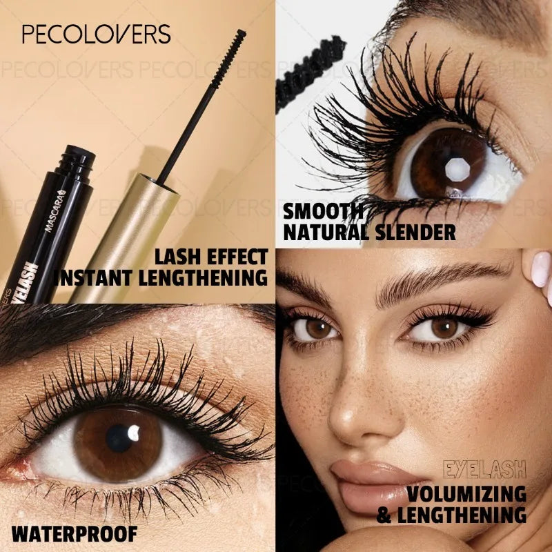 2PCS/Set Black Mascara Set - Waterproof, Paired with A Lash Applicator Tool with Comb, To Make Eyelashes Curl Longer Zpaxo