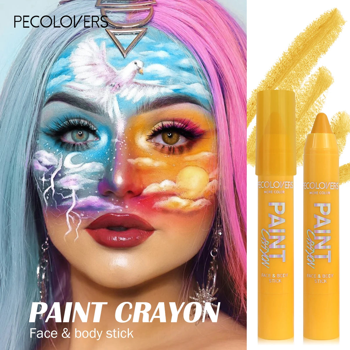 Easy Remove Makeup Rich Colors Matte Finish Waterproof Facial Body Zpaxo