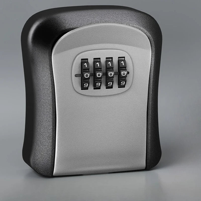 Key Safe Wall Mount No-battery Combination Lock Box Metal Plastic Zpaxo Grey