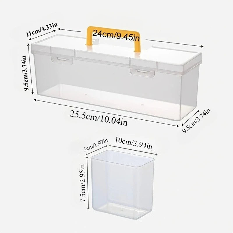 Spice Storage Containers Lids Stackable Divided Seasoning Box Zpaxo