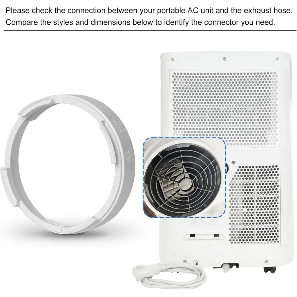 AC Round Exhaust Hose Coupler Secure Fit Adapter Portable Split Air Zpaxo