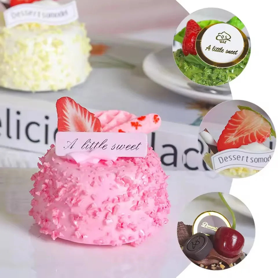 Artificial Cake Prop Mini Chocolate Model Simulated Dessert Zpaxo