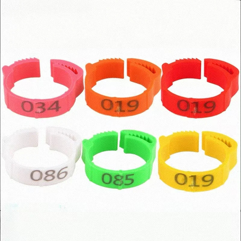 Chicken Foot Ring Label Buckle Plastic Adjustable Poultry Leg Snap Zpaxo