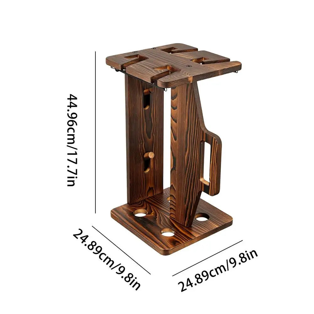 Fishing Rod Rack Wooden Portable Adjustable Wall-mounted Organizer Zpaxo China Mainland A