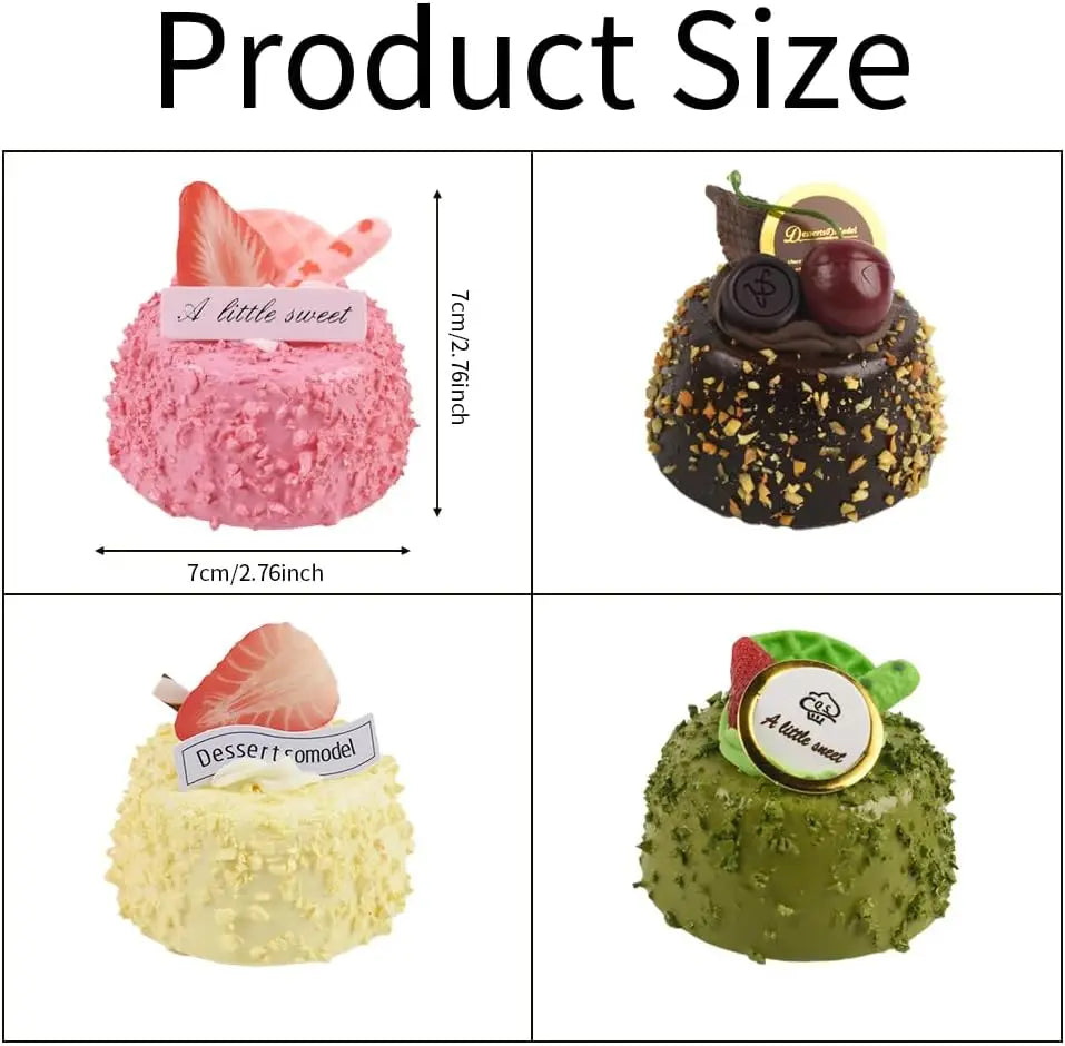 Artificial Cake Prop Mini Chocolate Model Simulated Dessert Zpaxo
