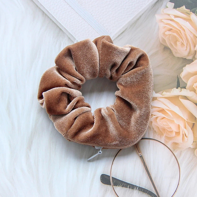 On-the-go Safekeeping Hair Tie Zipper Hide Perfect Storing Key Cash Zpaxo A12