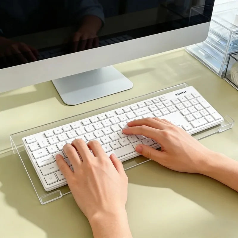 Acrylic Keyboard Stand Compact Desktop Lifter Mini Durable Clear Zpaxo