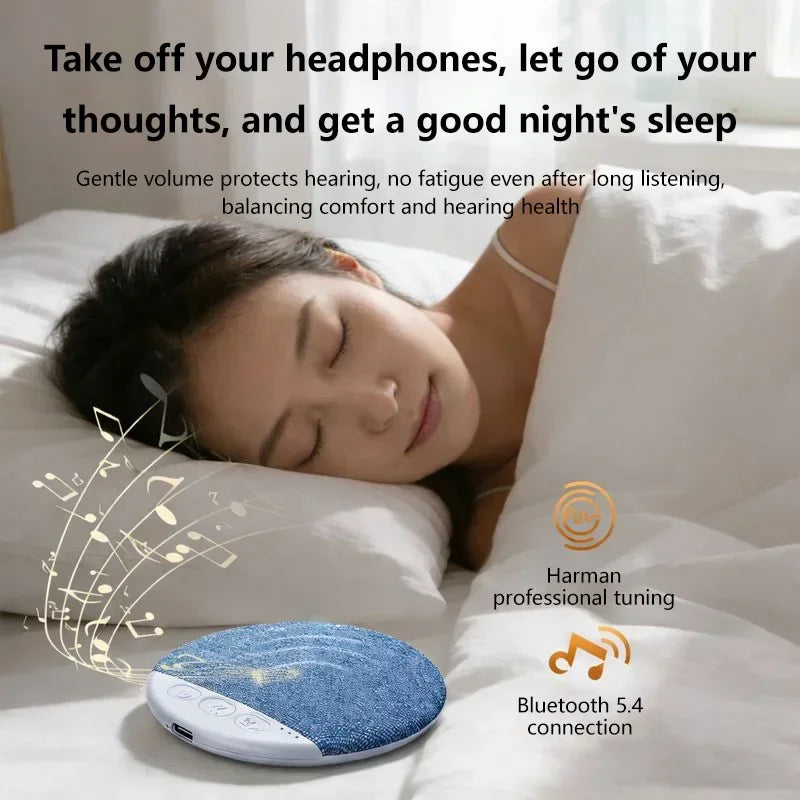 2026 Wireless Pillow Speaker Sleep Aid Bluetooth Under Machine White Zpaxo