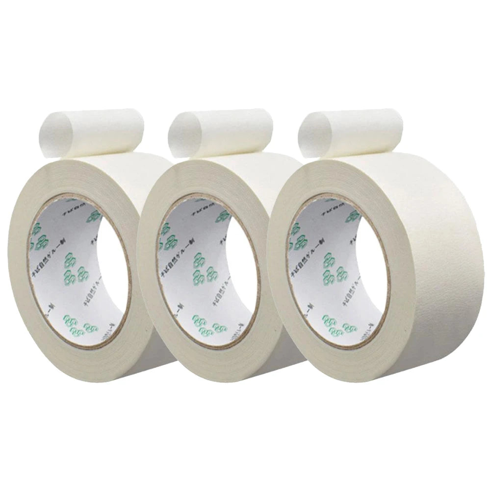 50mm x 50m White Masking Tape Bulk for General Purpose Use Artist Tape for Paint, Wall, Watercolor Car DIY Indoor Outdoor Zpaxo 3PCS