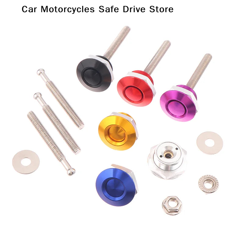 Universal Push Button Billet Quick Release Fasteners Racing Car Front Zpaxo