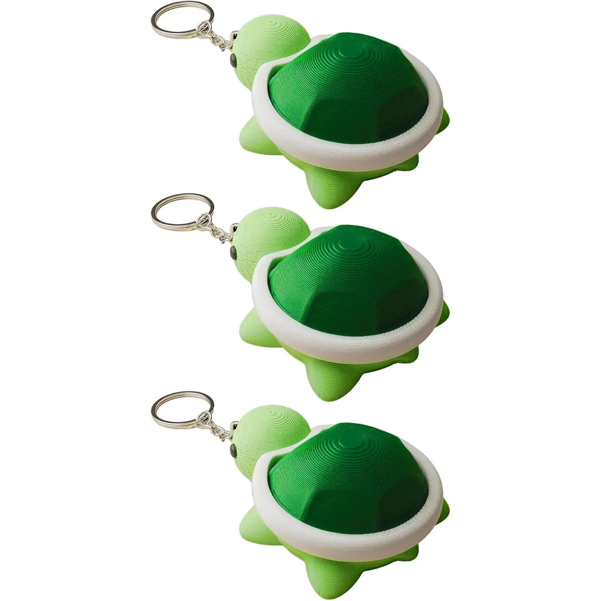 3D Printed Turtle Fidget Clicker Keychain Keyboard Adults Animal Zpaxo light green