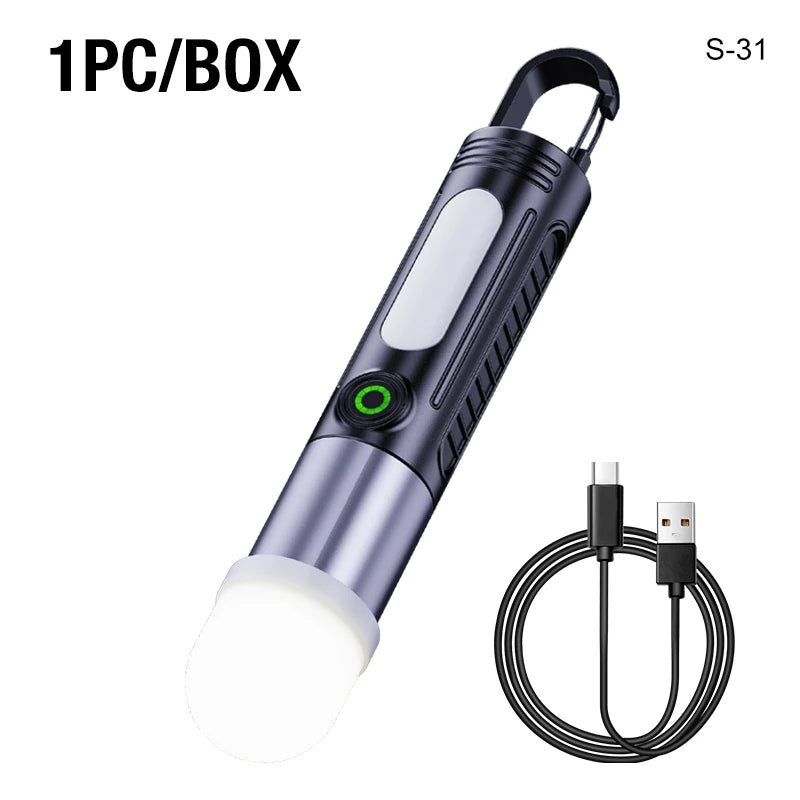 Multifunctional Mini Strong Light Flashlight Outdoor Camping Lighting Zpaxo 1pc