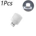 1- Mini USB LED Light Portable Plug Lamp Eye Protection Book Reading Zpaxo 1PCS-White
