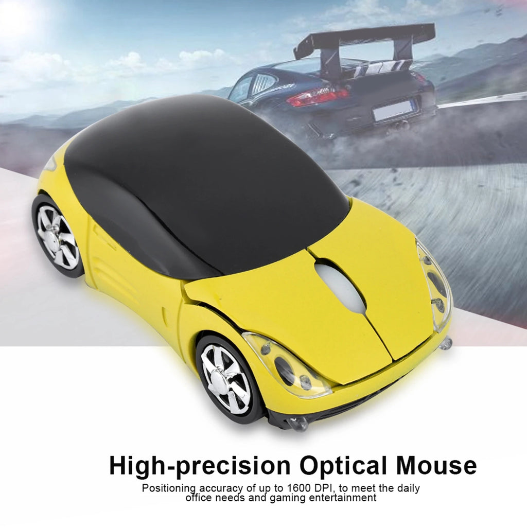 Car Mouse Wireless Optical 1600DPI Mac ME Windows Tablet Gaming Office Zpaxo