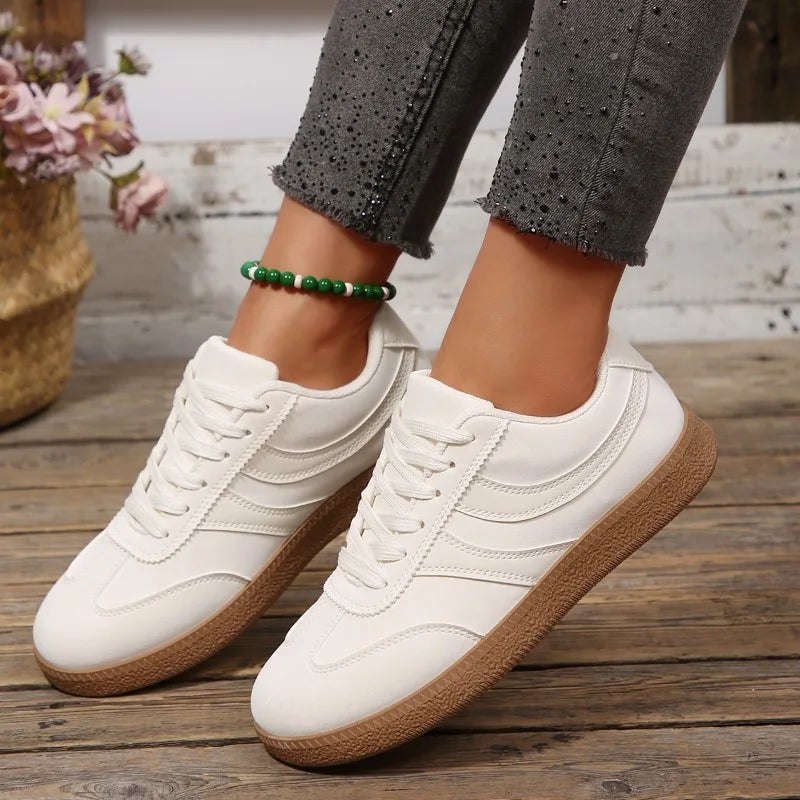 2026 Women's Spring Autumn Vintage Solid Comfortable Sneakers Women Zpaxo