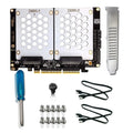 U 2 Dual-disk Adapter Card SATA Hard Drive PCIE4 0 Split U2 PCI E PCIe Zpaxo Black