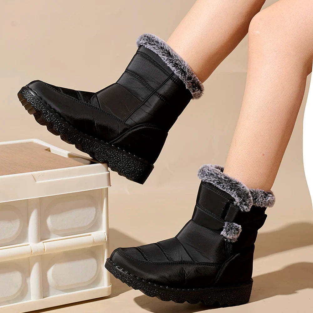 Winter Women Boots Waterproof Snow Casual Platform Ankel Warm Fur Zpaxo