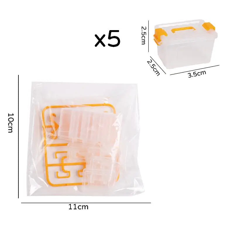Portable Organizer Case Dollhouse Transparent Plastic Storage Box Zpaxo A5