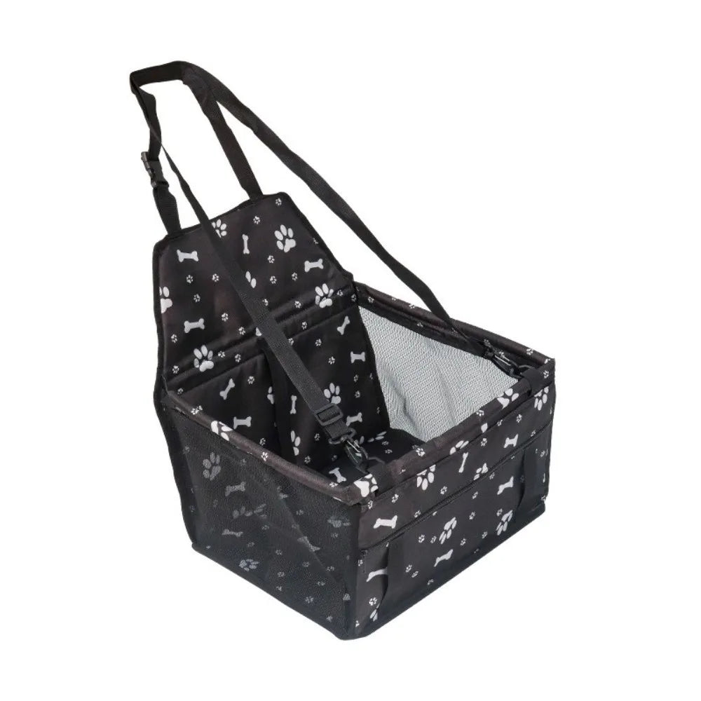 Waterproof Folding Pet Dog Carrier Pad Breathable Mesh Hammock Auto Zpaxo Black Footprints