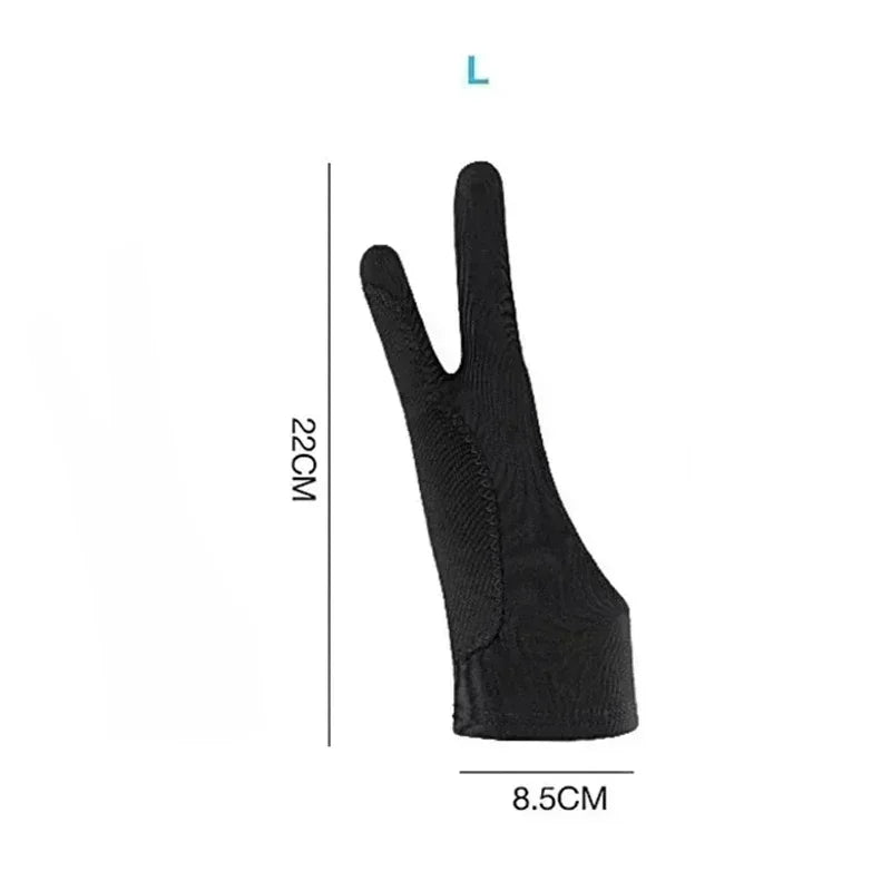 Anti-touch Two-finger Glove Graphic Artist Drawing Gloves Painting Zpaxo three layers-L