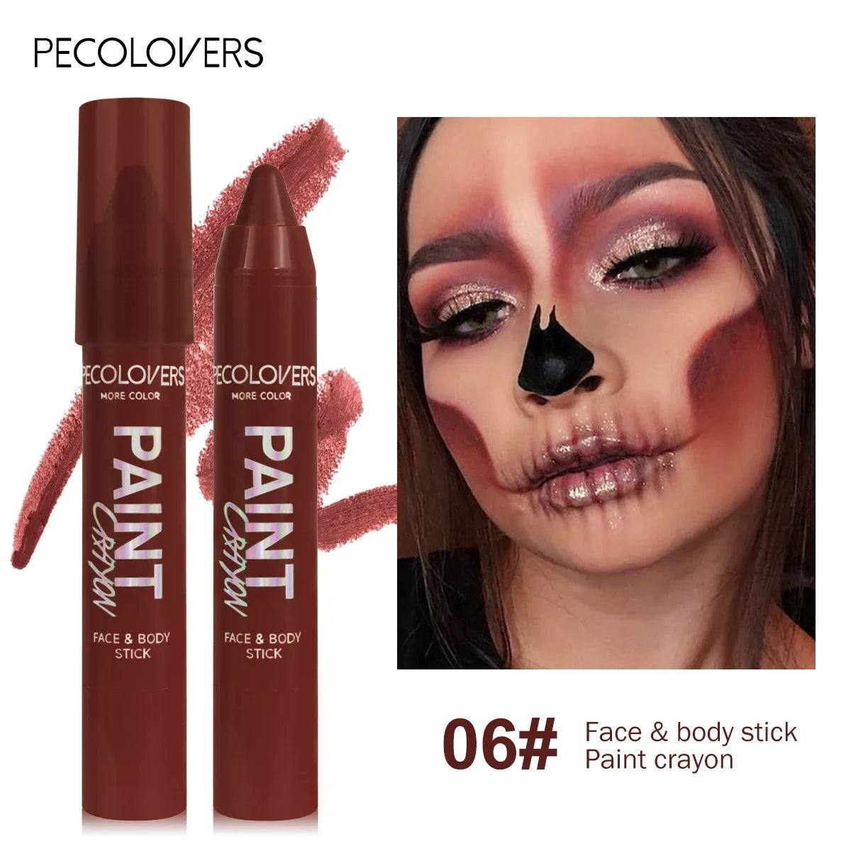 Face & Body Paint Sticks Body Paint Glow in The Dark Under UV Lights Face Painting Crayon Sticks Party Halloween Makeup Zpaxo 06