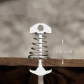 Tent Pegs Rope Buckle Adjustable Plank Floor Spring Fishbone Anchor Zpaxo S