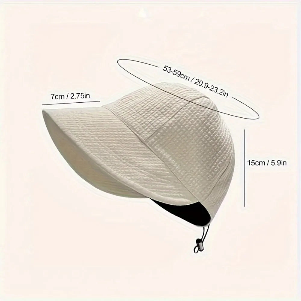 Women's Drawstring Waffle Pattern Baseball Cap Fashionable Sun Zpaxo