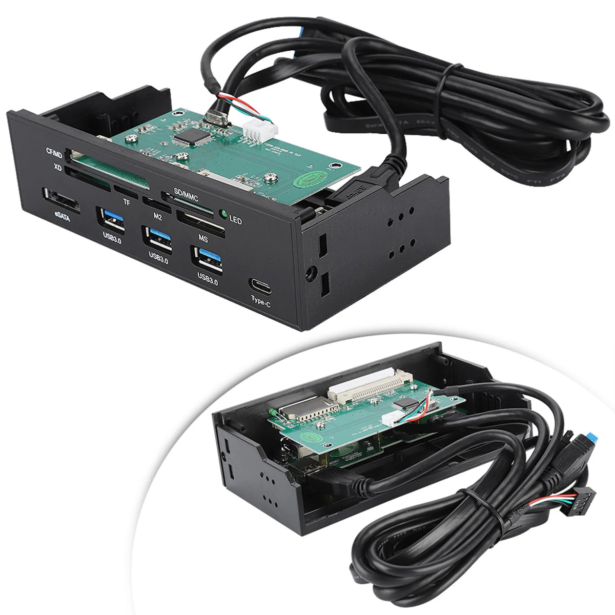 5 25inches Multifunction Internal Card Reader Dashboard Front Panel Zpaxo Default Title