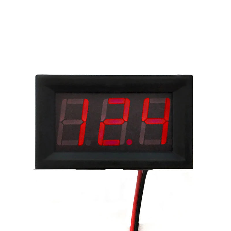 Digital Voltmeter 2-wire Mini DC 5V 120V Voltage Display Components Zpaxo