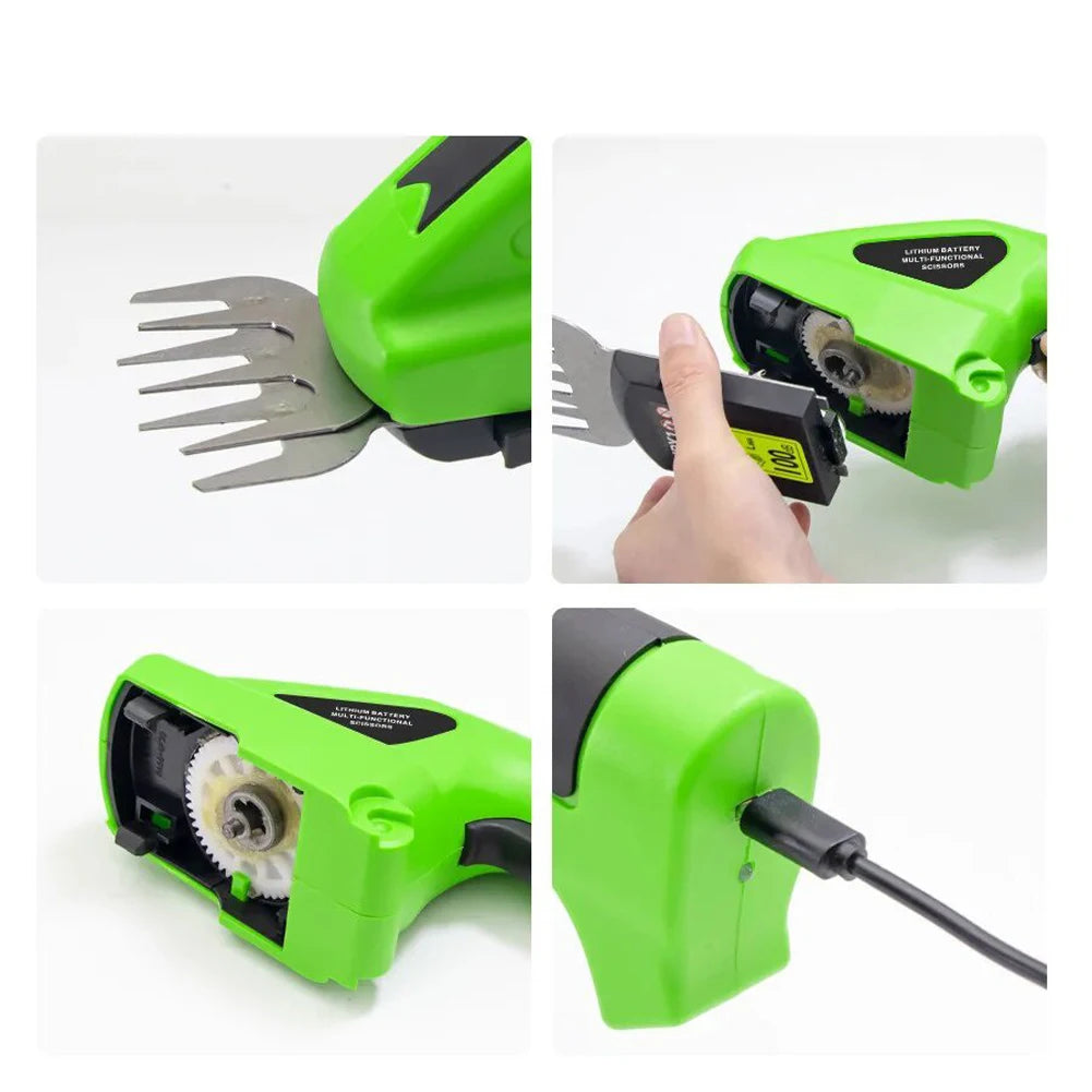 1 Cordless Electric Hedge Trimmer Rechargeable Grass Weeding Pruning Zpaxo